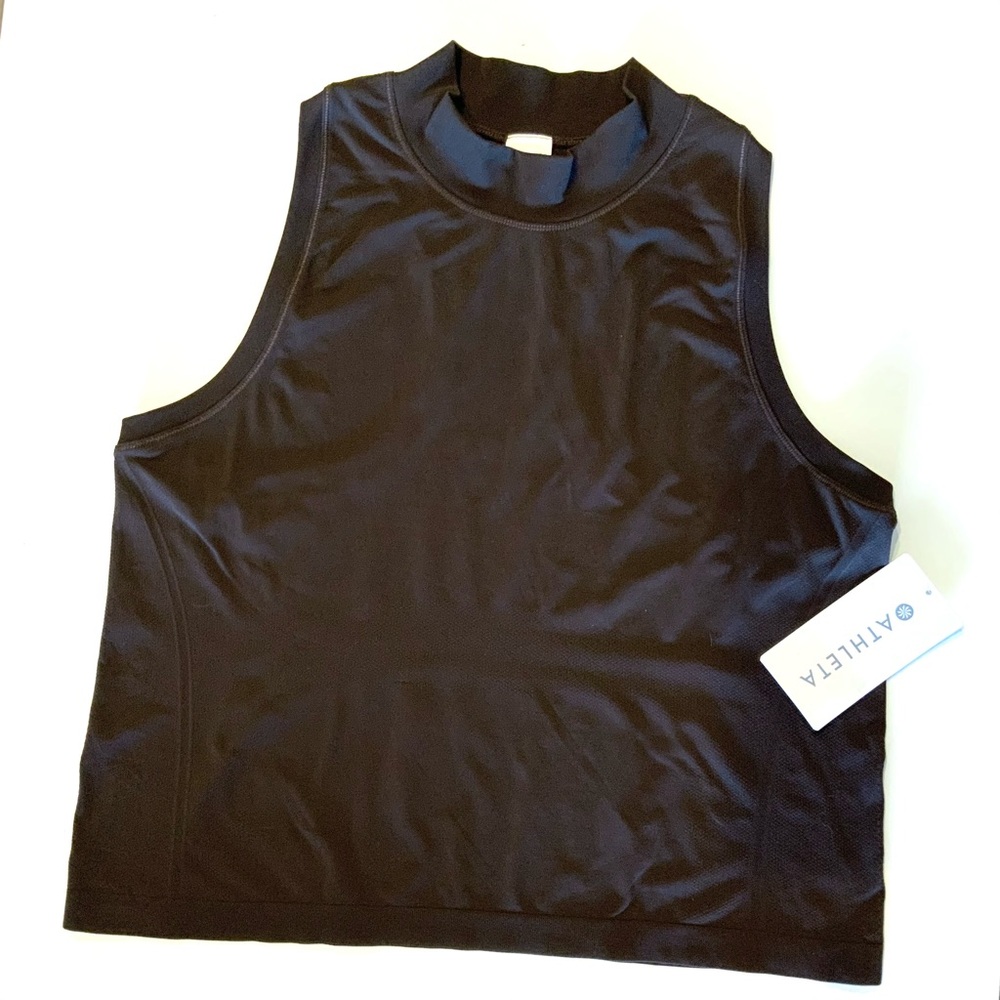 NWT Athleta dark brown Sleeveless Activewear Top - XL